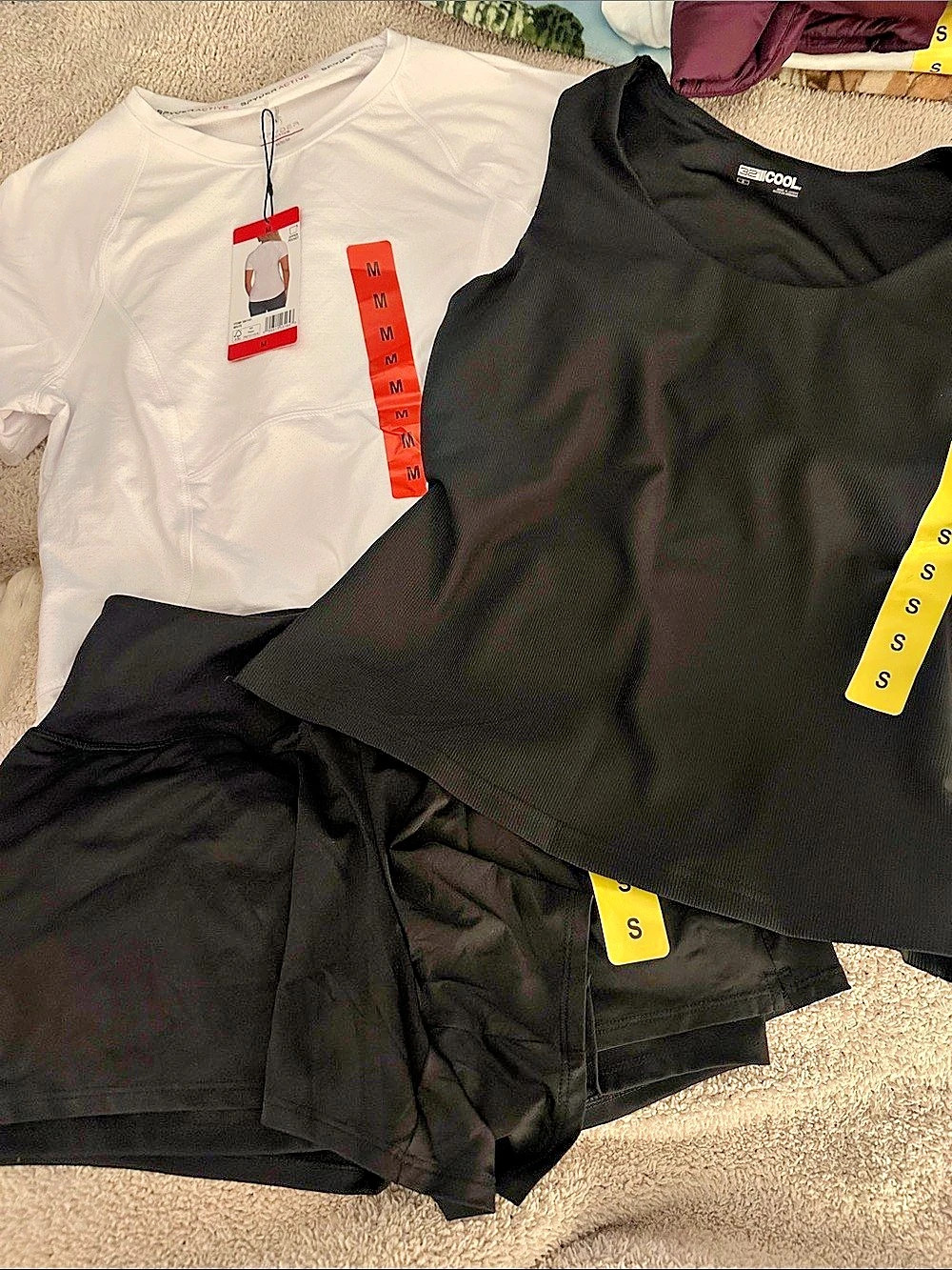 Active bundle. Spyder white top-M, spyder shorts-s , 32 degree top-s. NWT